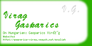 virag gasparics business card